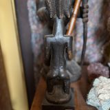 African tribal wood carved fertility statue. - Image 2